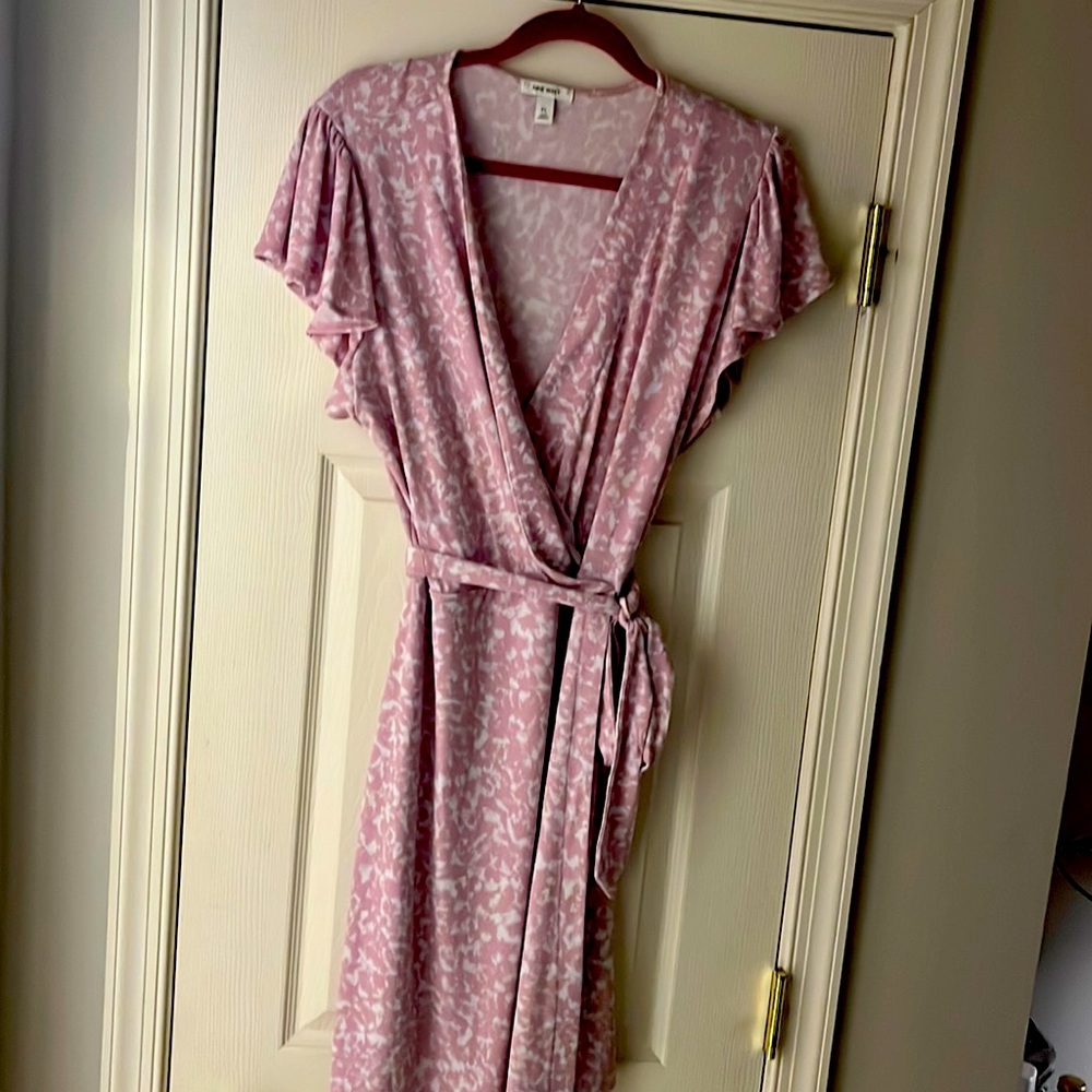 Light pink wrap dress
